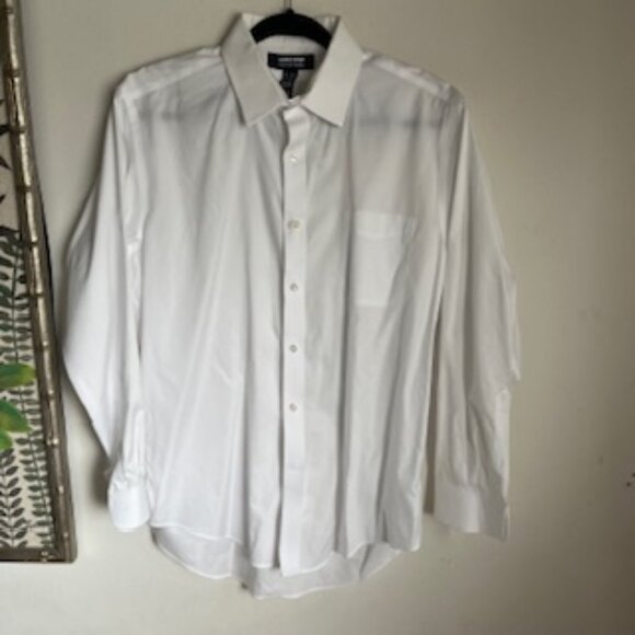 🧡3/15 NWOT Lands' End Outfitters No Iron Oxford Button Down Shirt Men's 16x33 - Picture 1 of 8